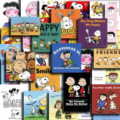 Adorable Snoopy Stickers for DIY Decoration Waterproof Mobile Phone Case Notebook Scrapbooking Material 44 Pieces Cute Decals