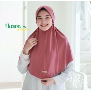 Hijab Husna Pet Ropel/ Hijab Instan tali kepang