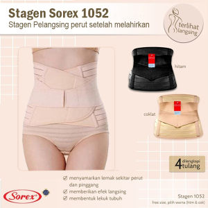 Korset Stagen Sorex 1052 All Size Pelangsing Pengecil Perut Ibu Paska Melahirkan Double Perekat Jumbo