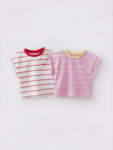 Marc&Janie | Colorful Striped Cherry Pattern Girls T-shirt
