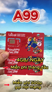 Sim Local A119 Data Tốc Độ Cao 6GB/ngày + 500 phút gọi nội mạng - MIỄN PHÍ 1 THÁNG ĐẦU - Sóng mobifone PHÍ GIA HẠN 119k/tháng - BẢO HÀNH 1 ĐỔI 1 từ MƯỜNG THANH ROYAL - FREESHIP - CHƯA KÍCH HOẠT
