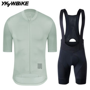 YKYWBIKE Mens Cycling Jersey Set classic MTB Cycling Bib Shorts Kit Reflective Bike Clothes Bicycle Maillot Cycling Clothing