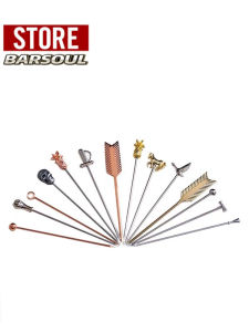 Barsoul International Stainless Steel Cocktail Stick Wine Needle Creative Matini Olive Stick Decorative Items Fruit Fork