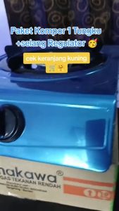 Yamakawa Kompor Gas Portabel 1 Tungku Warna Biru dengan Pemanasan Cepat - COD Tersedia