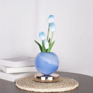 Tulip LED Night Light USB Rechargeable Desk Decor Lamp Simulation Bouquet Table Lamp Bedroom Bedside Atmosphere Light Ornaments