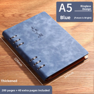 A5 Size Removable Page Notebook Thickened Hard Cover Business Meeting Note Book Waterproof Company Logo Customization Service