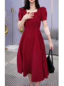 High Waist Knee-Length Dress Covering Hips And Meat Slimming Elegant Design plus Size Womens Dress Summer New Arrival