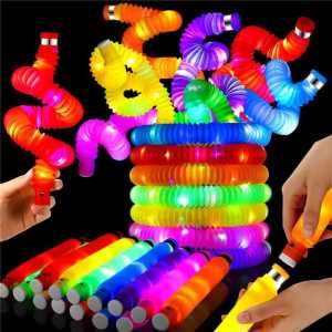 mainan viral Cev light up pop tubes pop pipes mainan lampu stick pipa