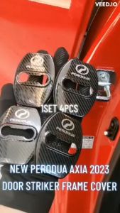 TCS new perodua axia 2023 car door striker frame cover garnish accessories
