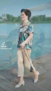 Đồ bộ nữ trung niên cho mẹ bộ Mango trung niên nữ quần dài ống nhỏ cao cấp- VN01