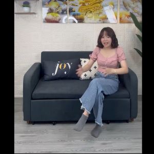 Sofa Giường Phòng khách gấp gọn thông minh Giường sofa thông minh kéo ra thành giường có hộc chứa đồ đệm cao su khung thép chắc chắn. Tặng Kèm 2 gối khi mua giường