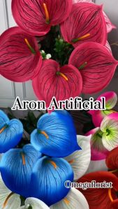 Bunga Aron Panda Cabang 5 calalily-Bunga Anturium Acc Cabang 5 Artificial / Bunga Artificial / Bunga Plastik / Bunga Dekorasi / Dekorasi Pernikahan / Pernikahan