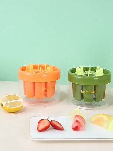 8 Grid Popsicle Mold with Container DIY Reusable Ice Cream Popsicle Mold Set Ice Cream Maker