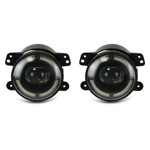 4 Inch LED Fog Lights 60W White Halo Ring DRL Turn Signal Lamp Car Fog Lamp Assembly For Wrangler JK TJ LJ Dodge Chrysler