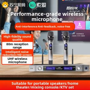 Sony Wireless Microphone One to Two Karaoke Mic Professional U Segment Universal TV 310 for Home KTV Stage Handheld Condenser Mic