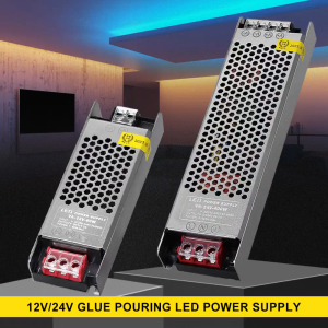 LED แหล่งจ่ายไฟ บางมาก DC12V-48V หม้อแปลงไฟฟ้า 60W-400W 200W-600W AC 190-240V ดิจิราลูร์ สำหรับแถบ LED