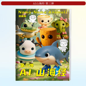 Creative Abstract Animal Elements Drawing Book for Children Intelligence Development Sketchbook Trace Book Fun Shark Drawing Book