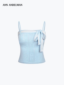ANN ANDELMAN | Lace Hollow Summer Knit Camisole Top