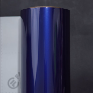 152Cm Sticker FANCHI ID-8412 (Y) Liquid Metal Gentian Blue PET / Meter