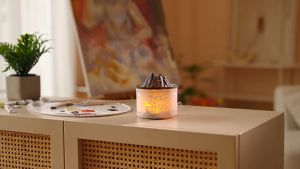 【KONKA】Volcano Fire Flame Air Humidifier Aroma Diffuser Essential Oil Diffuser Jellyfish Mist for Home Fragrance Cool Mist Humidifier 加湿器 香薰