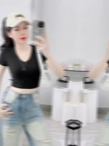 Áo croptop cổ tim tay ngắn KVYBODY A13 chất cotton borip lụa dày mịn co giãn thích hợp mặc ở nhà đi chơi đi dạo