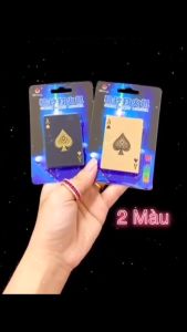 BẬT LỬA KHÈ HÌNH LÁ BÀI CÓ ĐÈN SOI TIỀN GIẢ - xài gas #đen