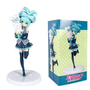 Bandai | 21CM Hatsune Miku X Cinnamoroll Raccoon Demon Kuromi Kawaii Anime Peripheral Figure PVC Action Figure Model Doll Toy Gift