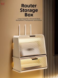 Wall Mounted Storage Shelf for Routers WIFI CATV Set-top Box and Sockets
