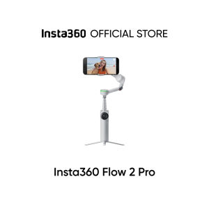 Insta360 Flow 2 Pro - Foldable AI Phone Gimbal Track in 200+ Apps With Apple DockKit Multi-Person Tracking 360º Pan Tracking Built-In Tripod/Selfie Stick iPhone/Android Portable Stabilizer