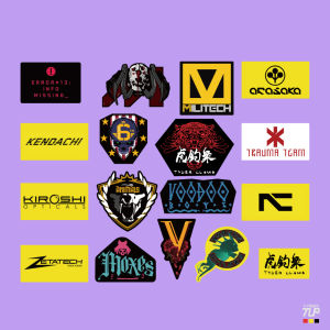 Miếng Dán Xe Phản Quang TLP Logo Công Ty Cyberpunk 2077 Game Tiger Claw Gang Miếng Dán Chống Nước Miếng Dán Trang Trí