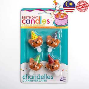 INS Style Rainbow Candle Little Bear Novelty Fan Birthday Candle Surprise Happy Birthday Candles Hat Little Daisy Cute C