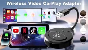 Wireless CarPlay/Android auto video car adapter supports watching YouTube/Netflix/TikTok