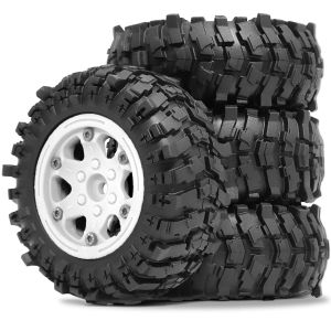 RS | 4 Chiếc Lốp Cao Su Và Bánh Xe Nhựa 1.9 Đường Kính Ngoài 3.46 Dành Cho Xe Crawler 1/12 1/10 Tương Thích Với MJX H12Y+ Tamiya CC01 D90 D10 HSP HPI Wltoy
