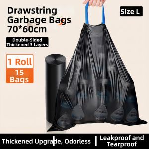 Jeko&Jeko | Japanese Style Black Thick Home Use Garbage Bags Drawstring
