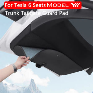 Trunk Tailgate Guard Pad For Tesla Model YL 6-Seater Leather Rear Cargo Liner Protective Anti-dirty Pad Car Interior Accessories