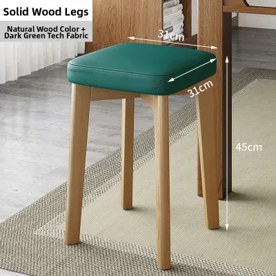 Scandinavian Modern Solid Wood Stackable Chair