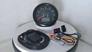 RHAXEL 85mm 2 Gauge Kit GPS Speedometer 160MPH 200KM/H Tachometer 8000RPM Meter with Hour Meter 12V 24V for Auto Motorcycle