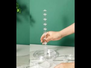 Acrylic Rotating Earring Holder,Adjustable Necklace Holder Jewelry Display Stand with 48 Hooks