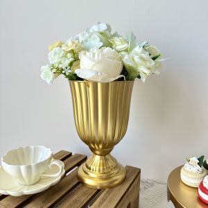 1 PC Retro สีดอกไม้แจกัน Arrangement หม้อสําหรับกลางตกแต่งตารางแจกันพลาสติกตกแต่งบ้านสําหรับงานแต่งงานหน้าแรก