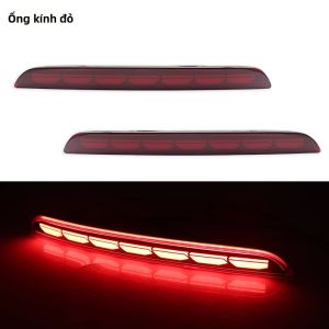 2 Đèn Phản Quang LED Cản Sau Cho Honda Civic Sedan 2022-2024 Tích Hợp Xi Nhan Động Đèn Phanh Đèn Sương Mù Sau Màu Đen Chất Liệu ABS/LED