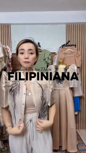 Amyenjoylife Modern Filipiniana Tops WomenS Stand-Up Shirt Blouses Women Semi Formal Puffy Sleeves Tops Elegant For Women Filipiniana Office Work【1-3 Day Delivery🚀】