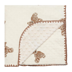 MILLZA Soft Baby Blanket Doule Side Muslin Cotton Blankets with Dotted Fleece Backing for Newborn Boy Girl