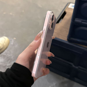 ZhiGe Apple 15 pro Max Glass Phone Case Full Cover Transparent Protective Shell for iPhone 14 pro And 13 Series Anti-Fall Couples Style