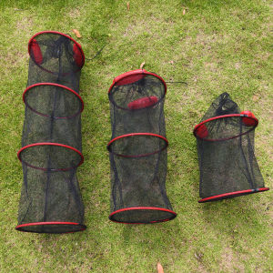Collapsible Outdoor Accessory Mesh Fishing Net Fish Net Fishing Basket Shrimp Net for Fishing Bait Shrimp Fish