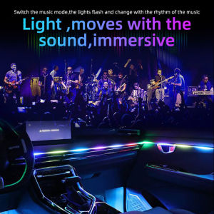 Ambient Lighting Accessories Car Ambient Lights LED Skylight Symphony RGB Interior Acrylic Strips Decoration USB APP Control