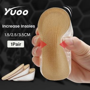 YUOO 1 Pair Height Increase Insole Invisible Silicone Gel Insoles Heightening Pad Heel Pads