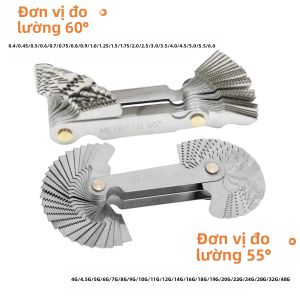 40 Lưỡi Dao Đo Độ Chính Xác Cao Bằng Thép Không Gỉ Thước Đo Ren Theo Hệ Mét 60 ° & Imperial 55 ° Dụng Cụ Đo Lường Dùng Trong Kỹ Thuật