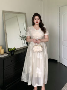 GLEC | High-end Chinese Style Retro Lace Embroidery Dress