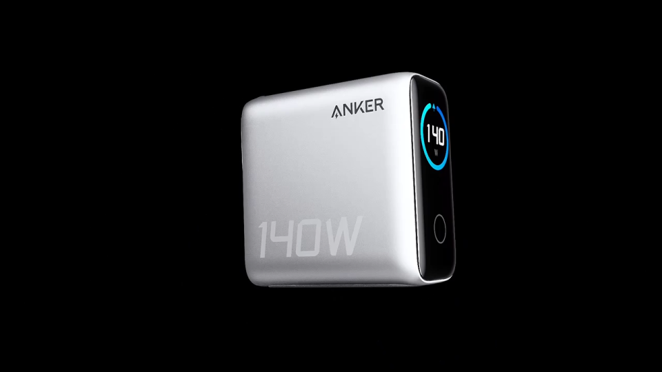 Anker 140W USB-C Fast Charger Laptop Charger 4-Port Multi-Device Fast Charging Advanced GaN Power Adapter foldable charger Intuitive Touch Controls A2697 B2697