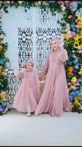 COD Alyona Dress Kids BahanSyakila Mix Tille Gamis Anak Perempuan Umur7-8 Tahun Dress Anak Tanggung